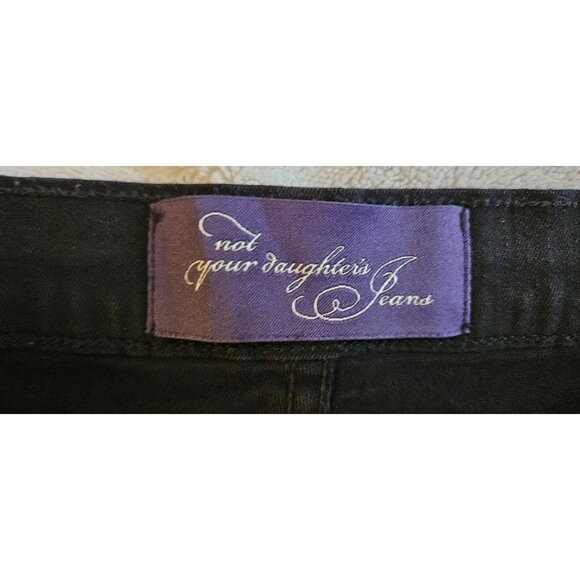 NYDJ Not Your Daughters Jeans Womens 6 Black Straight Denim 28 x 31 - Picture 4 of 14